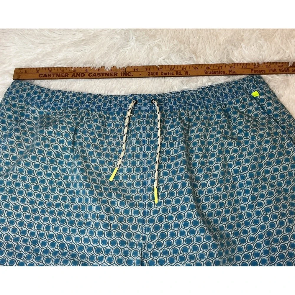 Psycho Bunny 2xl Tall Men's geometric Swim Drawstring Shorts/trunks